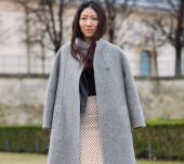 Streetstyle: focus sul finto carrè realizzato con un cappotto